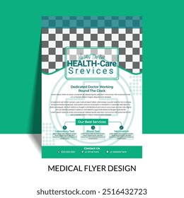 creative medical flyer design. modern and clean design.