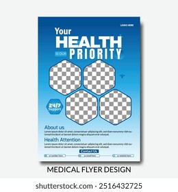 creative medical flyer design. modern and clean design.