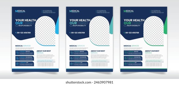 Creative medical flyer design template