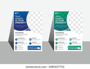 Creative medical Flyer design template
