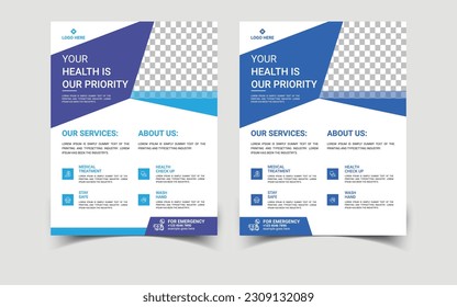 Creative Medical Flyer Template, Healthcare flyer template design, Creative flyer design.
A4 Size with  .25 bleed
CMYK Color
300 DPI
Free font used
Editable, customizable
Thank You.