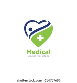 Creative Medical and Healthcare Concept Logo Design Template