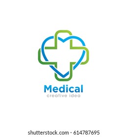 Creative Medical and Healthcare Concept Logo Design Template