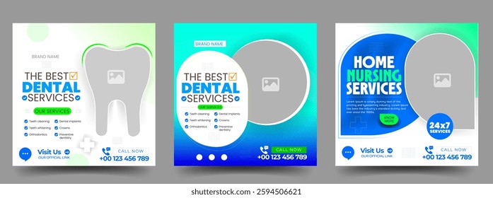 Creative Medical Healthcare Doctor Social Media Post Or Square Flyer	