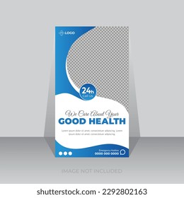 Creative medical healthcare services social media stories post design template