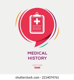 Creative (Medical History) Icon ,Vector Sign.