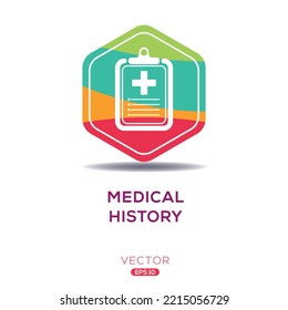 Creative (Medical History) Icon ,Vector Sign.