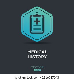 Creative (Medical History) Icon ,Vector Sign.