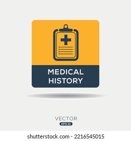 Creative (Medical History) Icon ,Vector Sign.