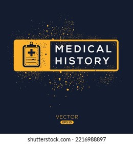 Creative (Medical History) Icon ,Vector Sign.