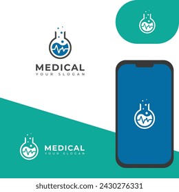 Creative Medical laboratory science logo design