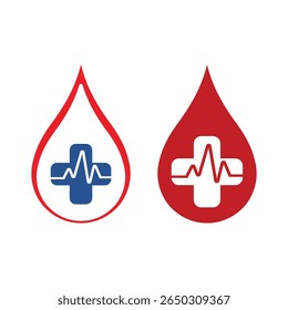 Plantilla de Vector de diseño de logotipo médico creativo. Silueta médica símbolo. Signo y símbolo de salud.