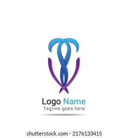 Diseño de ilustración vectorial de plantilla de logotipo médico creativo. yoga, compañías de medicina y clínicas