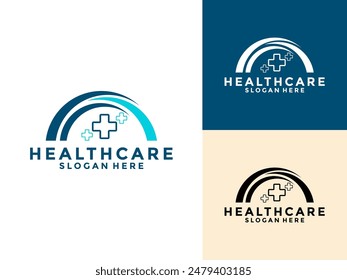 Creative medical logo vector, Healthcare logo design template