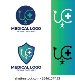 Creative medical logo vector template. Medical icon