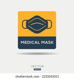 Creative (Medical Mask) Icon, Vector sign.