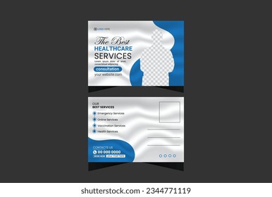 Creative medical Modern postcard EDDM design template.corporate design template.