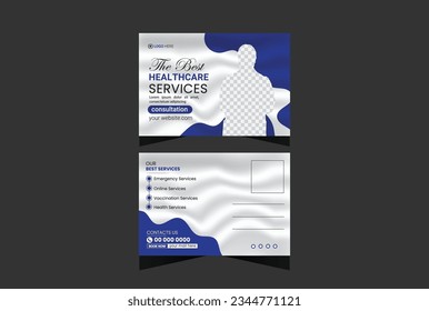 Creative medical Modern postcard EDDM design template.corporate design template.