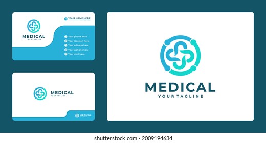 creative Medical pharmacy logo design and business card