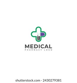 Creative Medical pharmacy logo design vector template.