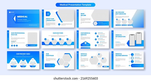 Creative medical presentation slides template design