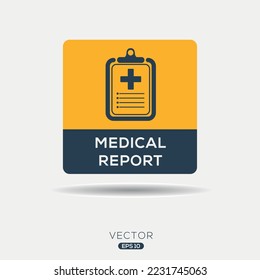 Creative (Medical Report) Icon, Vector sign.