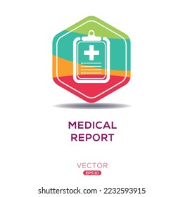 Creative (Medical Report) Icon, Vector sign.