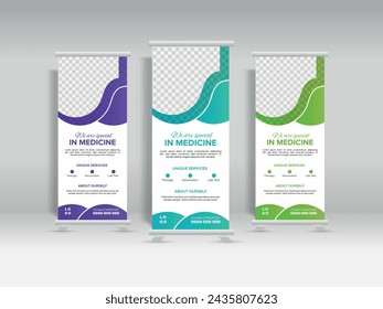 creative medical roll up banner design clean design and template o layout. 
#roll #up #banner #design #medical #medicine #care #service #template #layout