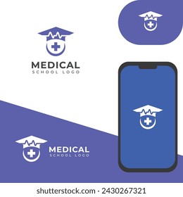 Creative Medical school logo design vector template.