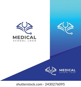 Creative Medical school logo design vector template.