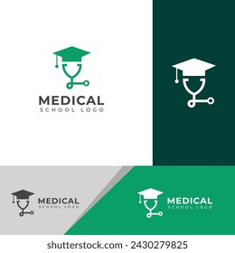 Creative Medical School Logo Design Vektor-Vorlage.