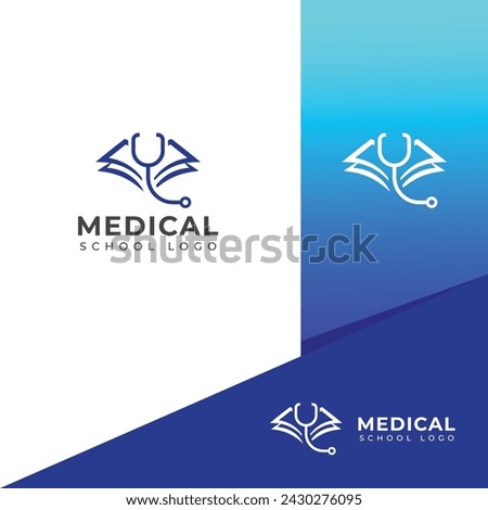 Creative Medical school logo design vector template.
