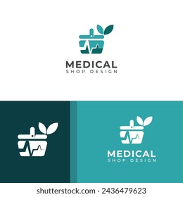 Kreatives medizinisches Shop-Vektor-Logo.