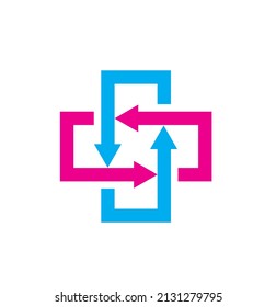creative of medical sign and circle