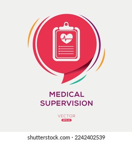 Creative (Medical supervision) Icon, Vector sign.