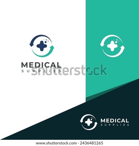 Creative medical supplies vector logo.