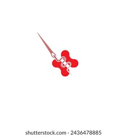 Creative medical surgical vector logo.