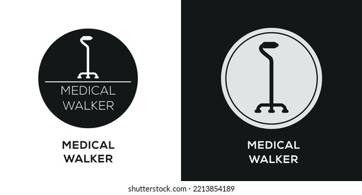 Creative (Medical Walker) Icon ,Vector Sign.