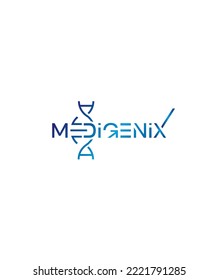 Creative Medigenix modern vector logo template 