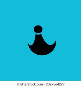 Creative meditation relax logo design with blue background for business and brand.