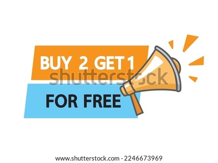 creative megaphone and banner annoucement , special offer, vector design icon illustration	
