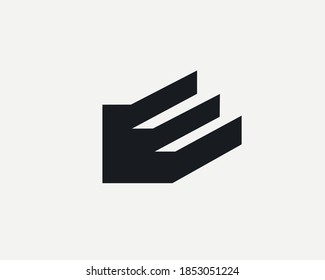 Diseño de logotipo creativo e inolvidable de la estructura arquitectónica que contiene puertas y escaleras , adecuado para negocios relacionados con la construcción, el interior, la ingeniería y el diseño.