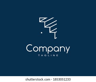 Creative and memorable logo design of  architect structure containing door and stairs , suitable for business related to construction, interior , engineering and design.