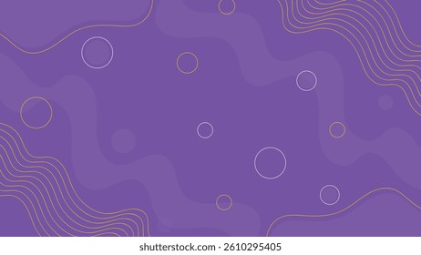 Creative Memphis background in purple with flowing lines and circular shapes perfect for trendy design use