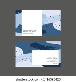 Creative and memphis pattern business card, visiting design, Contact card and name card design template.