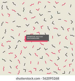 creative memphis style background in gray and pink shapes