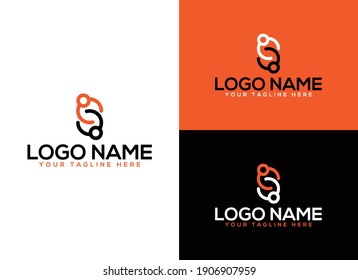 Creative men connection logo for a company