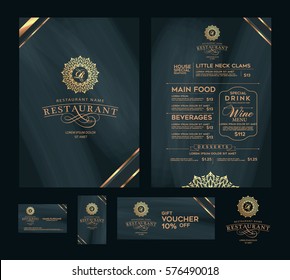 Creative menu design. Layout design, Design set for menu restaurant.