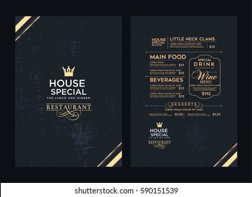 Creative Menu Design. Layout Design, Design Set For Menu Restaurant.