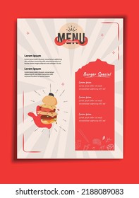 Creative menu design. template menu and layout menu for restaurant.